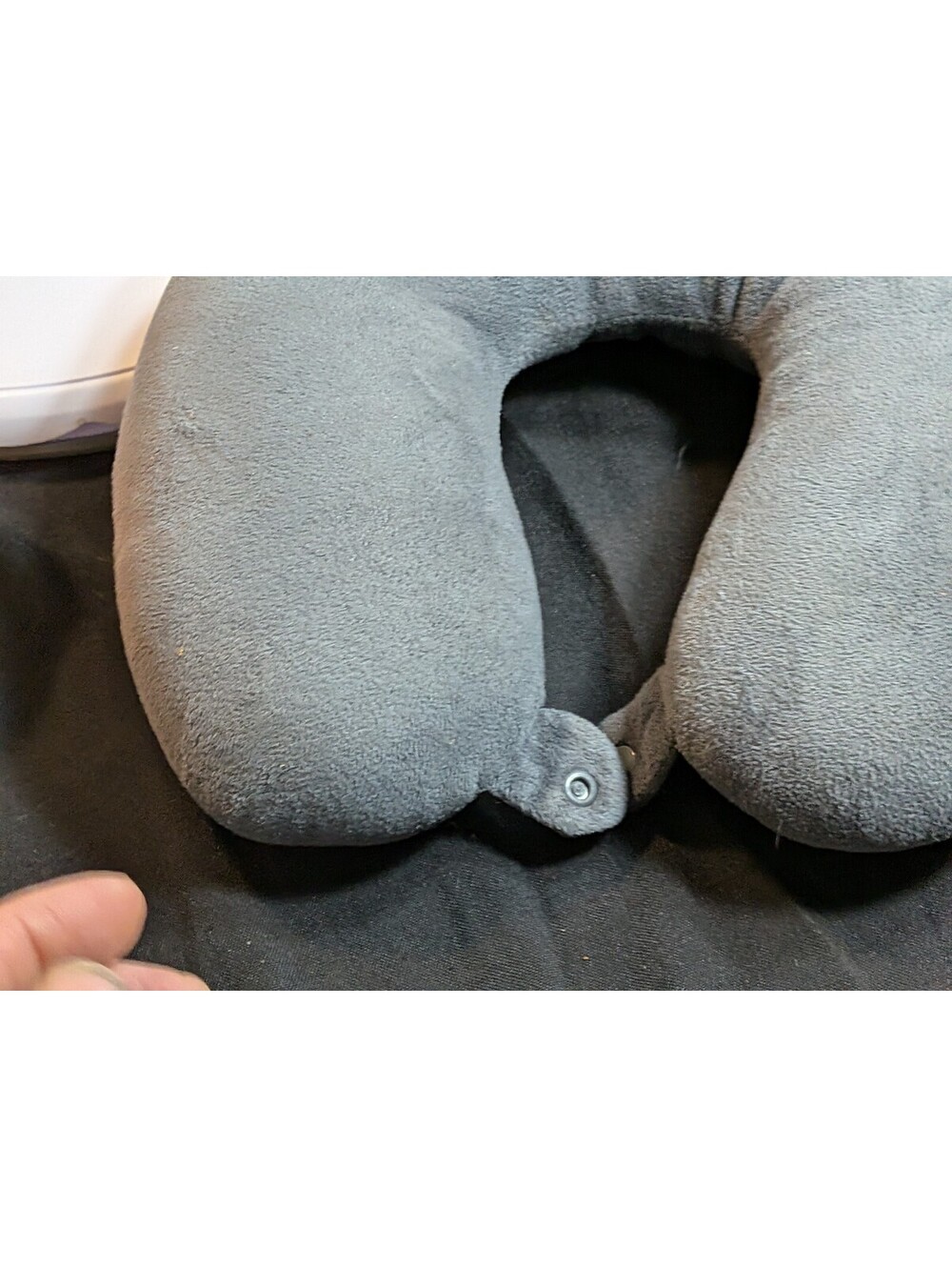 Gray U Shaped Travel Neck Pillow Soft Plush Support Cushion
